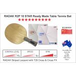 RADAK R2P, 10 Star Table Tennis Bat, Radak Striped Leopard with 729 Cross S